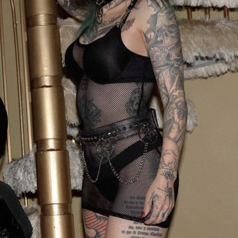 🆕Killstar"Feline Fancy" Pentagram Leopard Belt - Picture 6 of 11